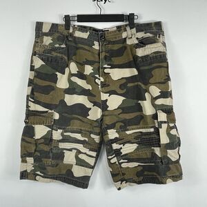 Vintage Y2K Phat Farm Camo Mens Shorts Size 42 Skate Camo Green